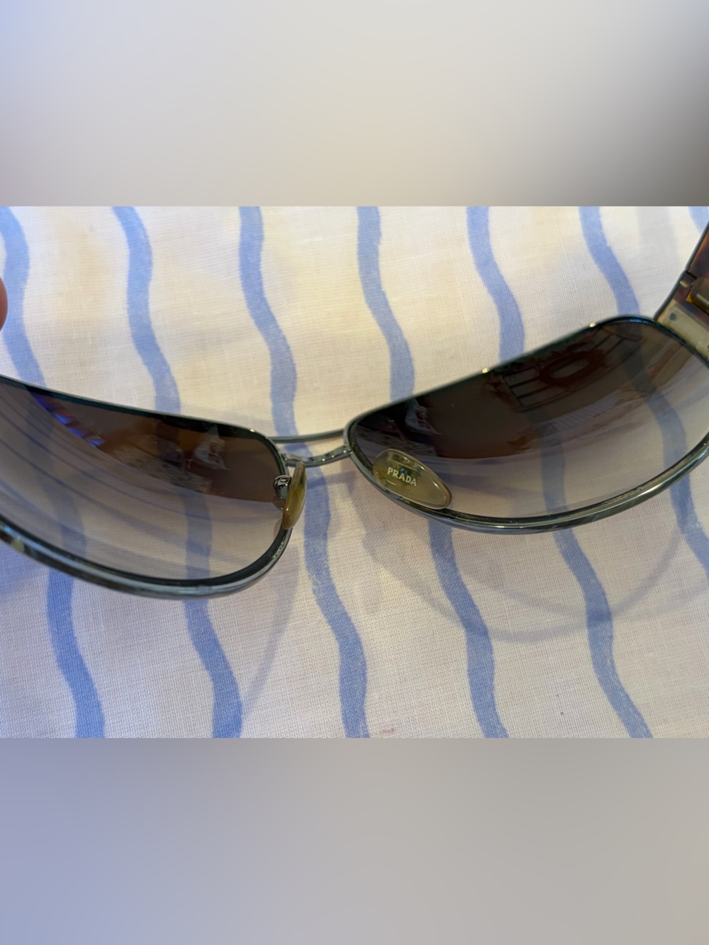 Authentic Prada Tortoise Shell Aviator Sunglasses 🕶️🇮🇹 - Picture 7 of 11